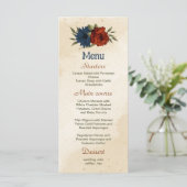 燃えたオレンジ色の海軍結婚の花 メニュー (スタンド正面)