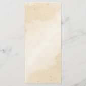 燃えたオレンジ色の海軍結婚の花 メニュー (裏面)