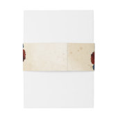 燃えたオレンジ色の海軍結婚の花 招待状ベリーバンド (裏面例)