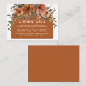 燃えたオレンジ色の銅結婚フローラの願い井戸 エンクロージャーカード (正面/裏面)
