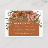 燃えたオレンジ色の銅結婚フローラの願い井戸 エンクロージャーカード (正面)