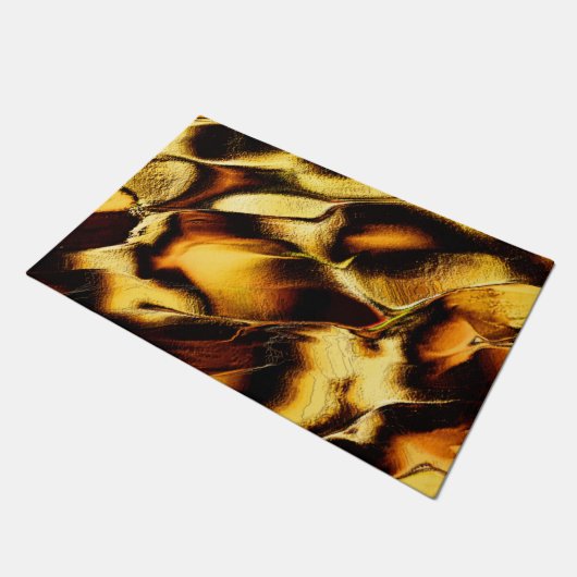 燃えたオレンジ色の黄金色の荒涼とした砂丘 ドアマット (アングル)