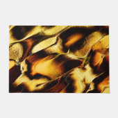 燃えたオレンジ色の黄金色の荒涼とした砂丘 ドアマット (正面)