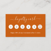 燃えたオレンジ色のQRコード写真ビジネスロイヤリティカード 名刺 (正面)