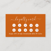 燃えたオレンジ色のQRコード写真ビジネスロイヤリティカード 名刺 (正面)