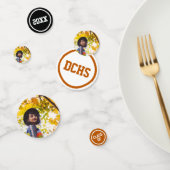 燃えたオレンモダンジサークル写真卒業 コンフェッティ (グループ)