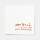 燃えたオレン与えジュ感謝していンの宗教の感謝祭 スタンダードカクテルナプキン (正面)