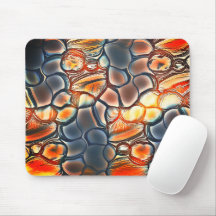 燃えたシアンとエンバーオレンジの丸みを帯びた形状