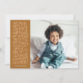 燃えたフォトカードでクリスマスを祝う シーズンカード (正面)