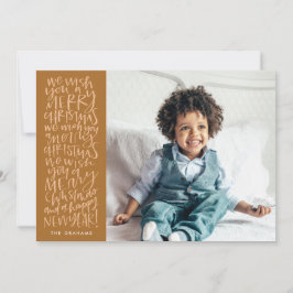 燃えたフォトカードでクリスマスを祝う シーズンカード