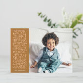 燃えたフォトカードでクリスマスを祝う シーズンカード (スタンド正面)