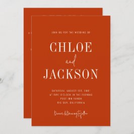 燃えたモダンオはっきりしたレカスタムンジの結婚 招待状