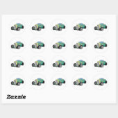 燃えたロードスター ラウンドシール (シート)
