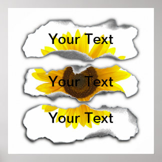 燃えた紙テンプレート – カスタマイズ可能 ポスター