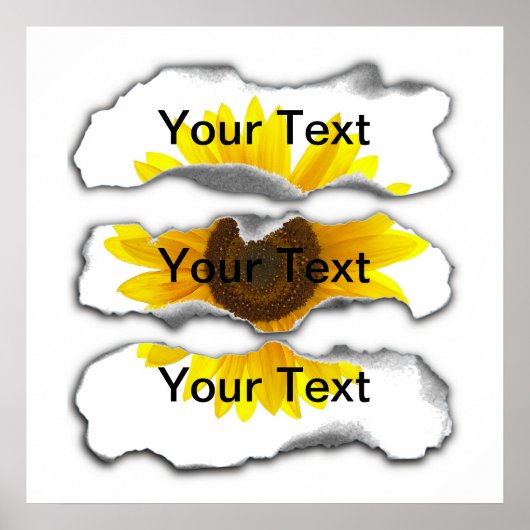 燃えた紙テンプレート – カスタマイズ可能 ポスター (正面)