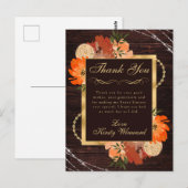 燃えた素朴オレンジ色の秋の花Sweet sixteen ポストカード (正面/裏面)