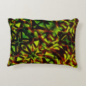 燃えた緑のリボンの変形した結び目 アクセントクッション (裏面)