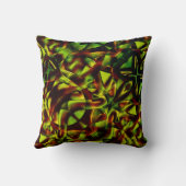 燃えた緑のリボンの変形した結び目 クッション (裏面)