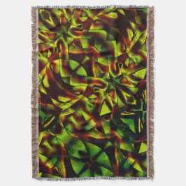 燃えた緑のリボンの変形した結び目 スローブランケット