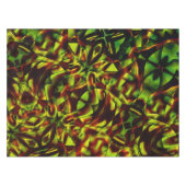 燃えた緑のリボンの変形した結び目 テーブルクロス (正面(横))