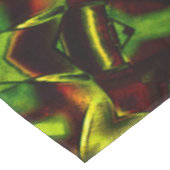 燃えた緑のリボンの変形した結び目 テーブルクロス (アングル)