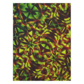 燃えた緑のリボンの変形した結び目 テーブルクロス (正面)