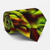 燃えた緑のリボンの変形した結び目 ネクタイ (ロール)