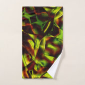 燃えた緑のリボンの変形した結び目 バスタオルセット (ハンドタオル)