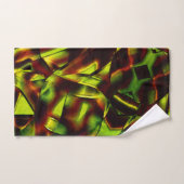 燃えた緑のリボンの変形した結び目 バスタオルセット (ハンドタオル)