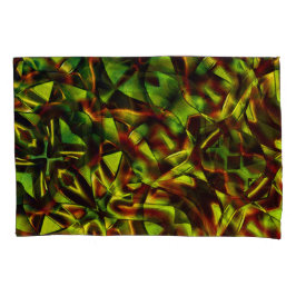 燃えた緑のリボンの変形した結び目 枕カバー