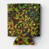 燃えた緑のリボンの変形した結び目 缶クーラー (正面)