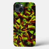 燃えた緑のリボンの変形した結び目 Case-Mate iPhoneケース (裏面)