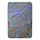 燃えた青い緑のサテン色のデジタルロック バスマット (正面縦)