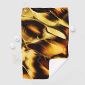 燃えた黄金または黄色がかったオレンジ色の粗い砂丘 ゴルフタオル (インサイチュ)