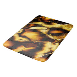 燃えた黄金または黄色がかったオレンジ色の粗い砂丘 バスマット