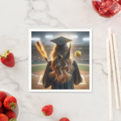 燃えるこうもりとソフトボールで卒業 スタンダードカクテルナプキン (インサイチュ)