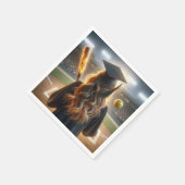 燃えるこうもりとソフトボールで卒業 スタンダードカクテルナプキン (角)