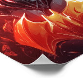 燃えるこうもりエンブレムアートポスター ポスター (角)