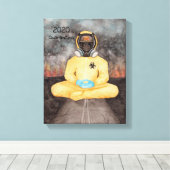 燃えるのを見て検疫ヨガハズマスーツ キャンバスプリント (インサイチュ (ウッドフロア))