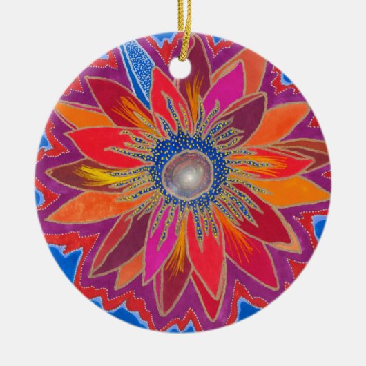 燃えるはすオーナメント セラミックオーナメント (正面)