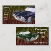 燃えるようで熱いAutobodyの名刺のテンプレート 名刺 (正面/裏面)