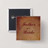 燃えるようで赤い素朴なレズビアンの花嫁の父のバッジ 缶バッジ (正面&裏面)