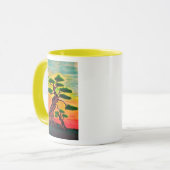 燃えるようなオレンジ色の空 マグカップ (正面左)