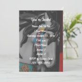 燃えるようなカルーセル馬 ブラック&ホワイトパーティー 招待状 (スタンド正面)