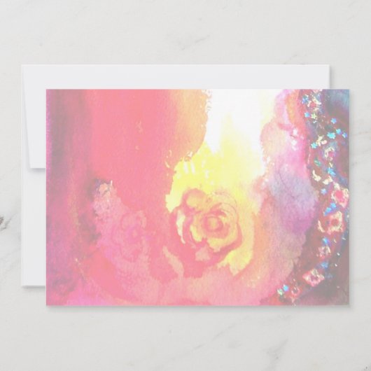 燃えるようなカーニバルのマーディ・グラス・マスク・ボールへの招待 招待状 (裏面)