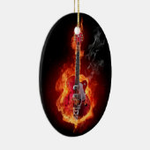 燃えるようなギターのオーナメント セラミックオーナメント (右)