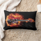 燃えるようなギター ランバークッション (ブランケット)