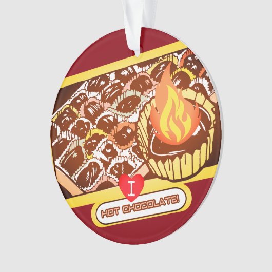 燃えるようなココアの糖菓の糖菓のクリスマスのオーナメント オーナメント (正面)