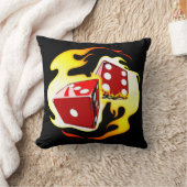 燃えるようなサイコロ クッション (ブランケット)