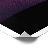 燃えるようなサンセットツリーシルエット ポスター (角)